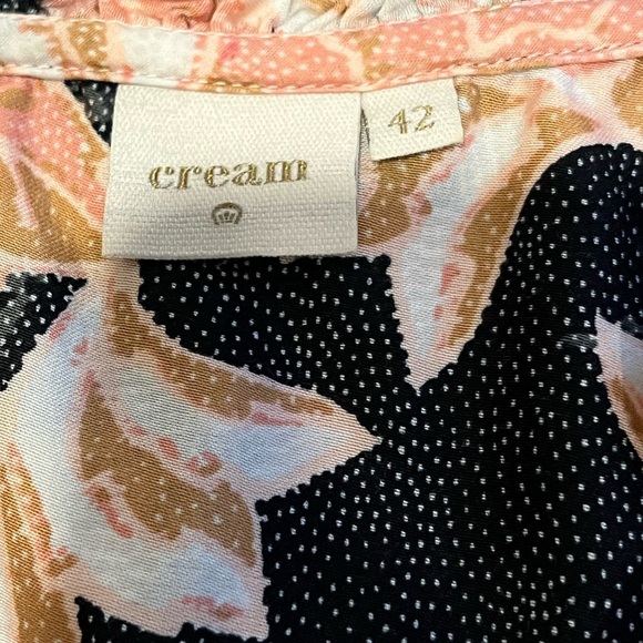 CREAM floral blouse size 42 - Picture 3 of 6